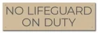 State Pool Sign - No Lifeguard on Duty - Montana Compliant