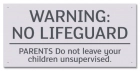 State Pool Sign - No Lifeguard on Duty - Oregon Compliant
