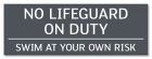 State Pool Sign - No Lifeguard - South Carolina Compliant