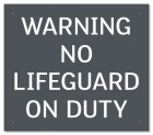 State Pool Sign - No Lifeguard Wading Pool - North Carolina Compliant