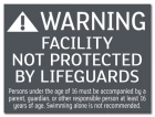 State Pool Sign - No Lifeguards - Illinois Compliant