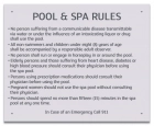 State Pool Sign - Pool and Spa Rules - Wyoming Compliant