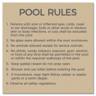 State Pool Sign - Pool Rules - Arizona Compliant