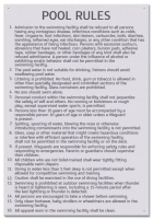 State Pool Sign - Pool Rules - Illinois Compliant