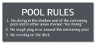 State Pool Sign - Pool Rules - Iowa Compliant