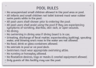 State Pool Sign - Pool Rules - Maine Compliant
