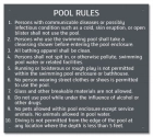 State Pool Sign - Pool Rules - Michigan Compliant