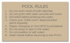 State Pool Sign - Pool Rules - Mississippi