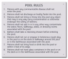 State Pool Sign - Pool Rules - New Hampshire