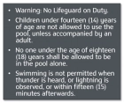 State Pool Sign - Pool Rules - Virginia Compliant