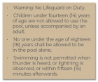 State Pool Sign - Pool Rules - Virginia Compliant
