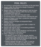 State Pool Sign - Pool Rules - WA Compliant