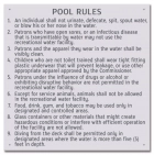 State Pool Sign - Pool Rules - West Virginia Compliant