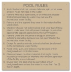 State Pool Sign - Pool Rules - West Virginia Compliant