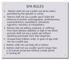 State Pool Sign - Spa Rules - New Hampshire