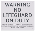 State Pool Sign - Warning No Lifeguard On Duty - Idaho Compliant