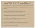 State Pool Sign - Water Slide Rules - Nevada Compliant