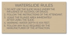 State Pool Sign - Waterslide Rules - Wisconsin Compliant