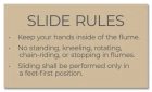 State Pool Sign - White-Water Slide Rules - New York City Compliant
