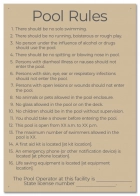 State Pool Signs - Pool Rules - South Carolina Compliant