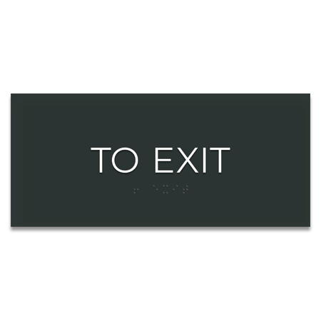 "To Exit" Egress Sign - CA Compliant