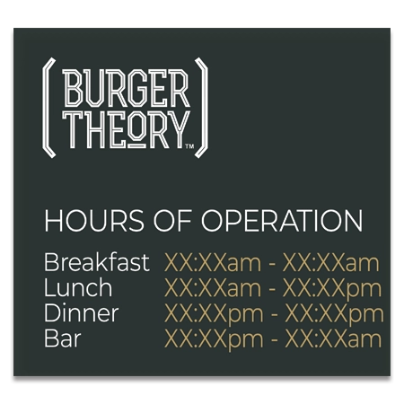 Toast To Toast Sign w/Hours