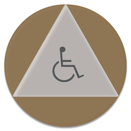 Unisex Restroom Sign with ISA Symbol - California Code