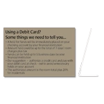 "Using a Debit Card?" Easel Sign