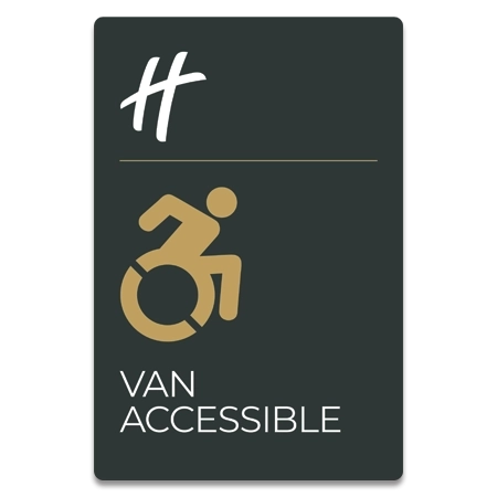 Van Accessible Parking Sign w/Dynamic ISA Symbol
