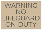 Warning: No Lifeguard on Duty - Missouri
