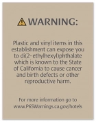 Warning Sign: Plastic and Vinyl