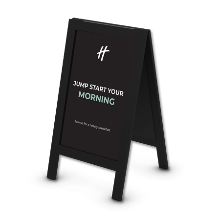 Welcome A-Frame Sign: Black