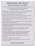 Whirlpool Spa Rules Sign