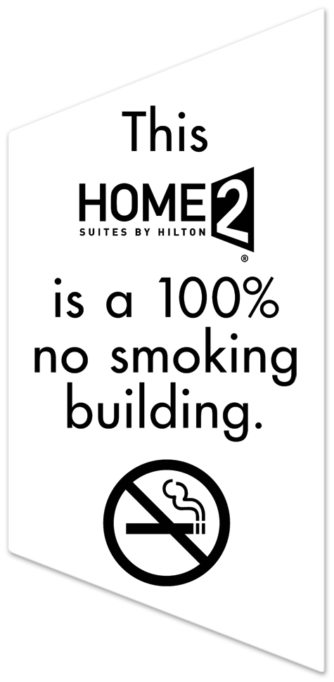 100% No Smoking Building Sign