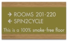 2-Line Directional Sign - Smoke-Free Floor