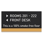2-Line Directional Sign - Smoke-Free Floor
