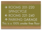 4-Line Directional Sign - Smoke-Free Floor