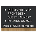 4-Line Directional Sign- Smoke-Free Floor