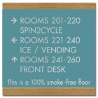 6-Line Directional Sign - Smoke-Free Floor