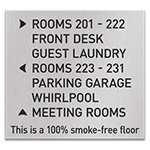7-Line Directional Sign - Smoke-Free Floor