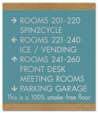 8-Line Directional Sign - Smoke-Free Floor