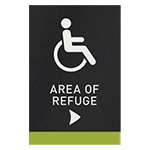 Accessible Direction Sign w/ ISA Symbol