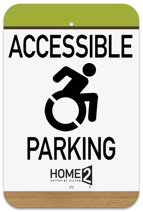 Accessible Parking Sign w/Dynamic ISA Symbol
