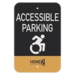 Accessible Parking Sign w/Dynamic ISA Symbol