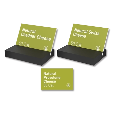 Breakfast Cheese Tabletop Easel Set - 2 Easels w/4 InsertsCanadian/English Version