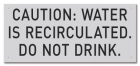 California Recirculated Pool Water Warning Sign