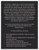 California Spanish Human Trafficking Notice