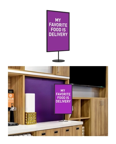 Delivery Hub Tabletop Sign