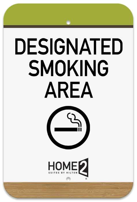 Designated Smoking Area Sign