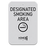 Designated Smoking Area Sign